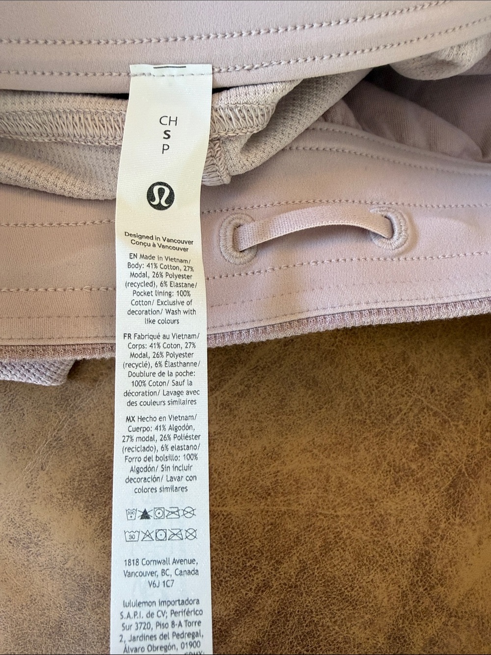 NWT Lululemon Scuba High-Rise Short 5" Waffle Sz Small Heathered Porcelain Pink - Picture 6 of 7